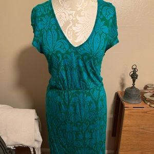 Banana Republic green turquoise summer dress large